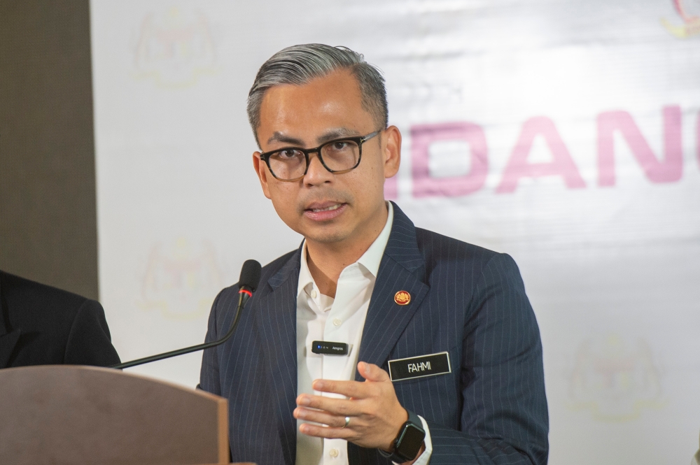 PKR information chief Fahmi Fadzil today said he is aware of the criticism levelled against the party over its silence regarding the recent decision by the Pardons Board to halve the sentence of convicted former prime minister Datuk Seri Najib Razak. — Picture by Shafwan Zaidon