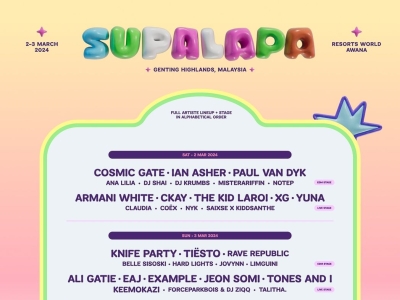 Superstar DJs Tiesto, Paul Van Dyk to headline Genting’s two-day Supalapa festival in March