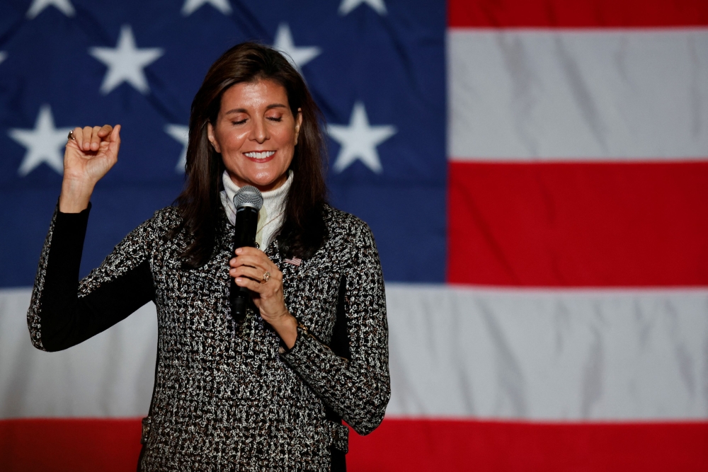 Haley lost Nevada’s Republican primary handily on Tuesday even though she was the only candidate listed on the ballot. — Reuters pic