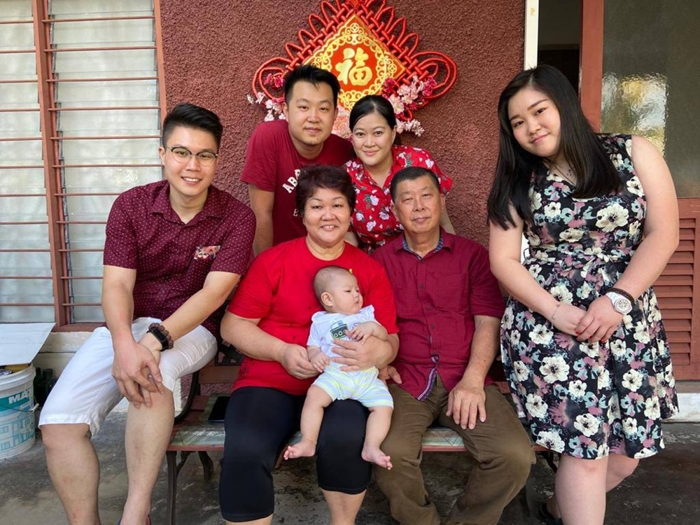 Timothy Lee (left, back row) and his family are planning a low-key celebration to usher the Year of the Dragon in Kuala Lumpur this year instead of travelling back to their Sitiawan, Perak hometown. — Picture courtesy of Timothy Lee