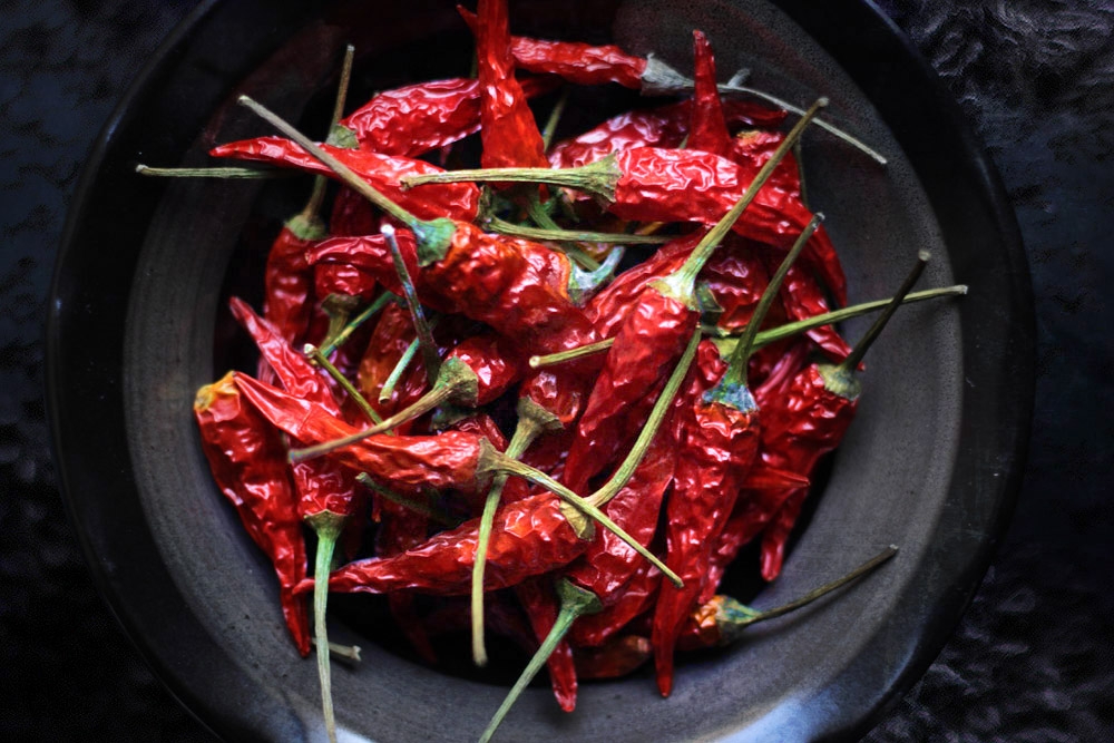Red hot chillies give these 'huat' wings a fiery kick.