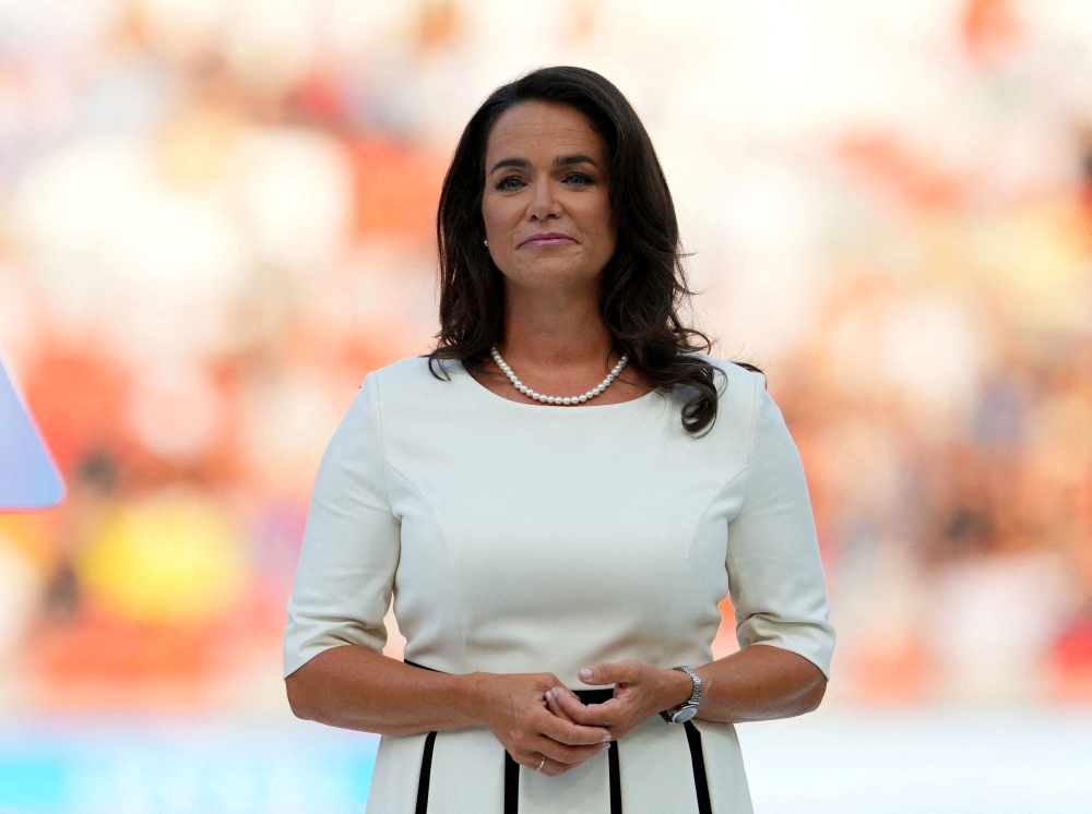 Hungarian President Katalin Novak, a close ally of Prime Minister Viktor Orban, announced her resignation yesterday following outrage over a pardon granted to a man implicated in a child sexual abuse case. — Reuters pic