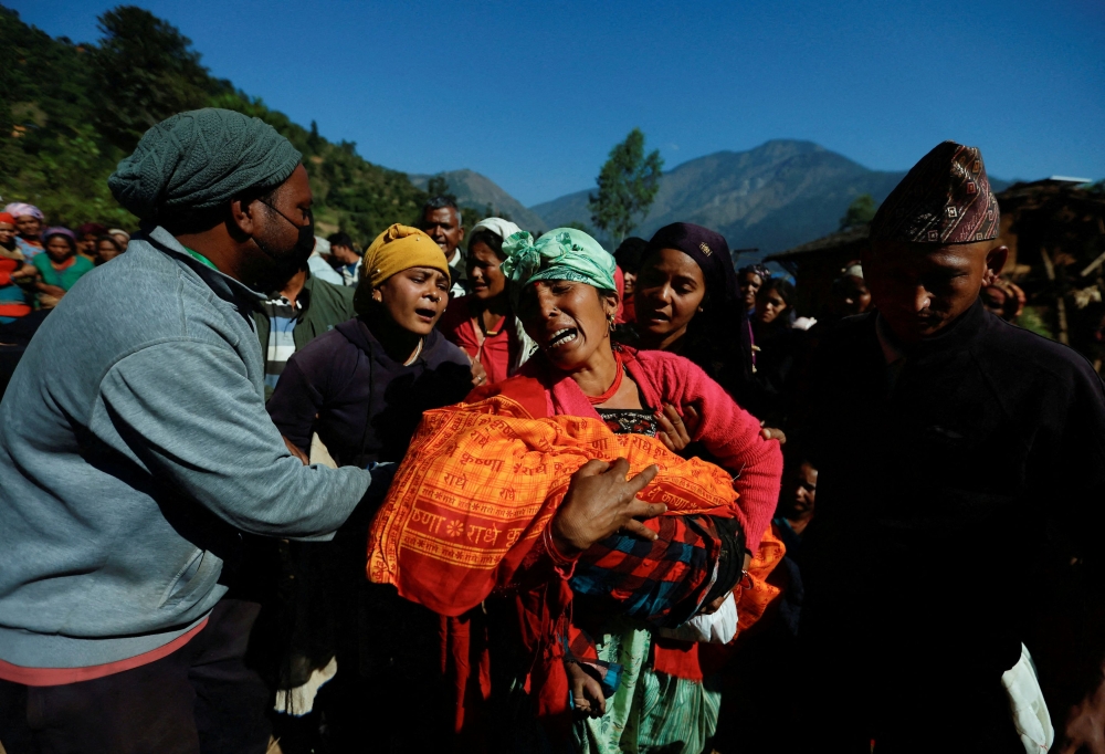 A 6.4 magnitude earthquake struck two districts of Jajarkot and Rukum West in the remote western region of the Himalayan country on November 3, killing at least 154 people, more than half of them children. — Reuters file pic