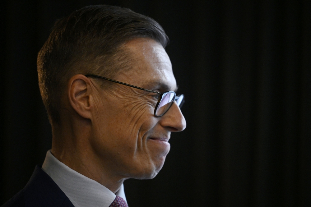 Yesterday Stubb narrowly won Finland's presidential election and will take office on March 1 in charge of security and foreign policy, including the recently approved Nato member's stance towards Russia, with which it shares a long border. — Lehtikuva via Reuters pic