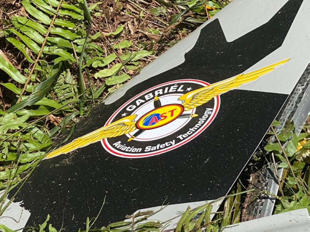 Photographs supplied by the department to the media indicated that the aircraft bore markings of Singapore-based flight trainer company Aviation Safety Technology Pte Ltd. — Picture courtesy of Fire and Rescue Department