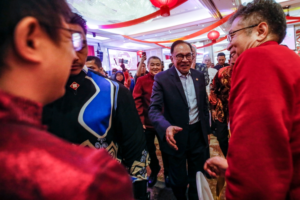 The prime minister said he would also invite business chamber leaders representing the Malay, Chinese and Indian communities next week to provide their views and input so that KEB 2024 is not considered exclusive. — Picture by Hari Anggara