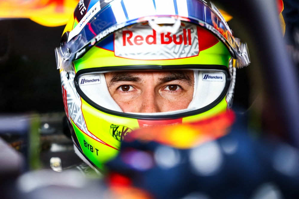 Sergio Perez of Mexico and Oracle Red Bull Racing prepares to drive in the garage prior to the Sprint ahead of the F1 Grand Prix of United States at Circuit of The Americas on October 21, 2023 in Austin, Texas. — Mark Thompson/Getty Images/AFP pic