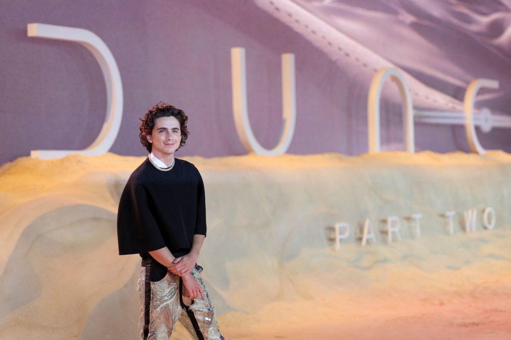 Actor Timothee Chalamet attends the world premiere of the film 