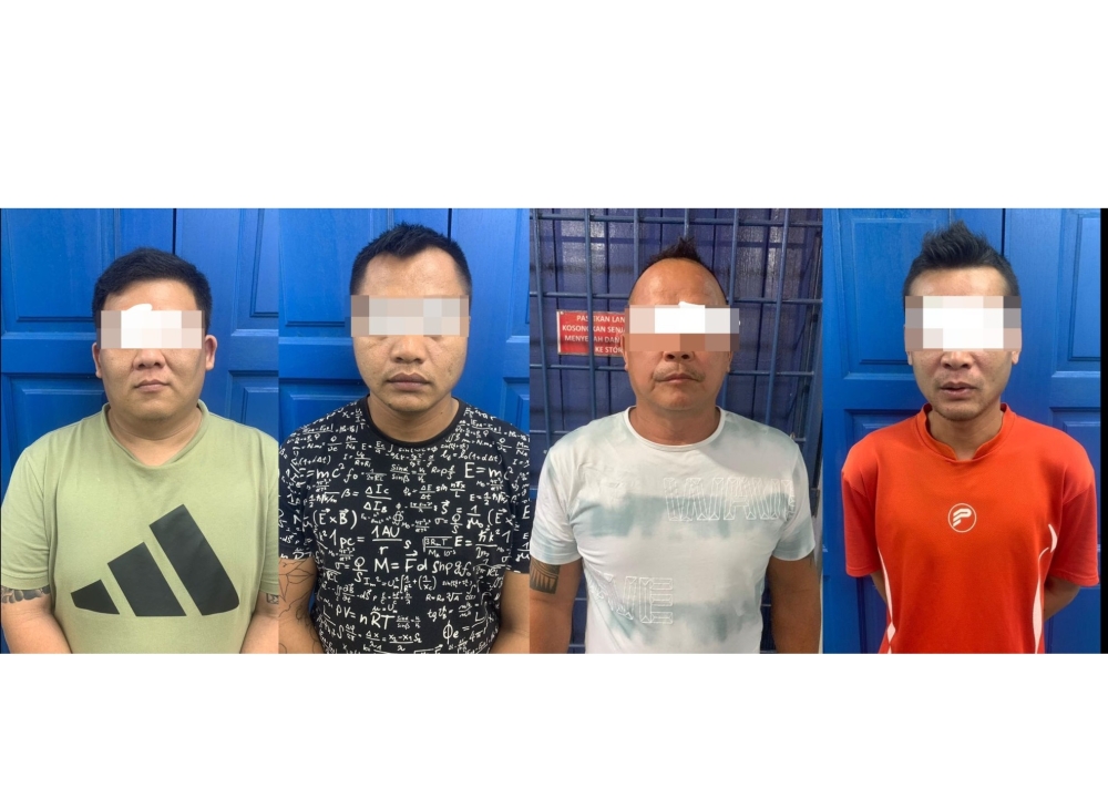 A combination of mugshots of the suspects provided by the police. — Borneo Post Online