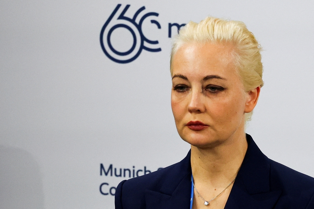 Speaking at the Munich Security Conference, Yulia Navalnaya said she was sceptical about the news of her husband's death because it had come from Russian government sources. ― Reuters pic