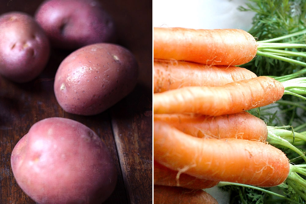 Potatoes and carrots give a curry real heft.