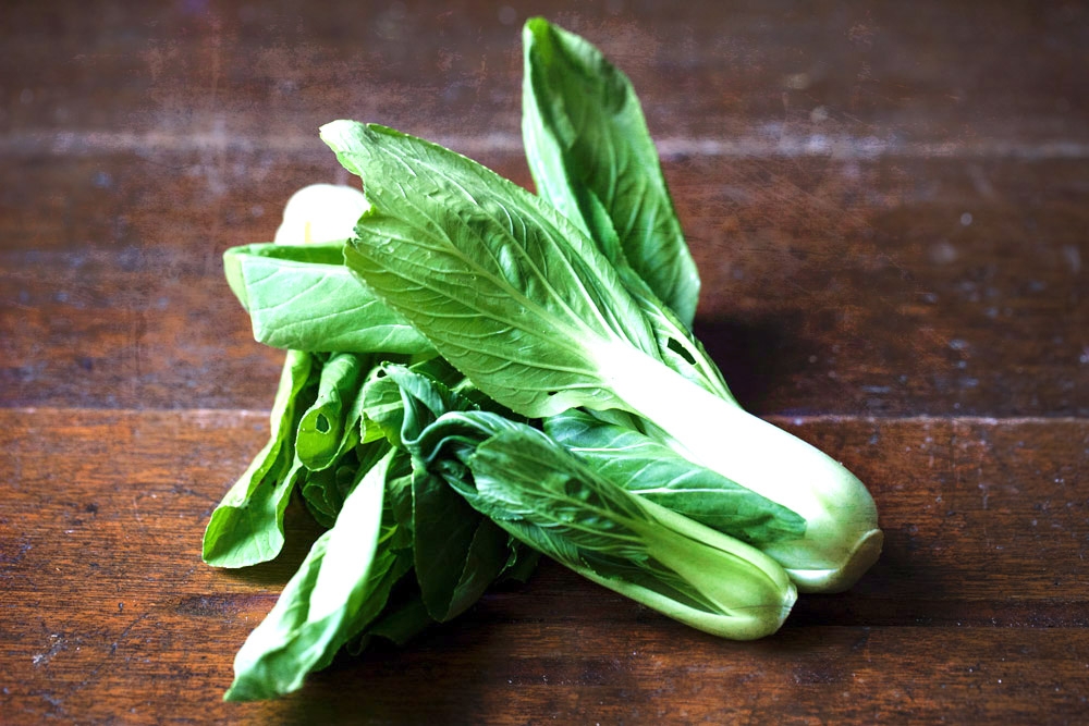 Leafy and crunchy 'siu bak choy' ensures a healthy dose of greens.