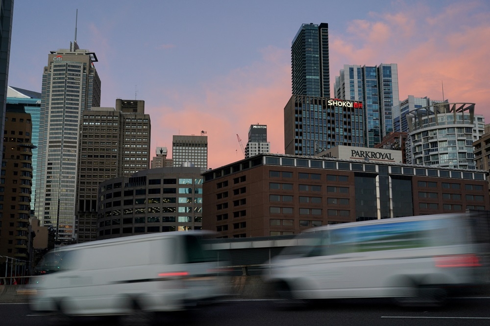 The Central Business District (CBD) skyline is pictured at sunset in Sydney, Australia. ― Reuters pic
