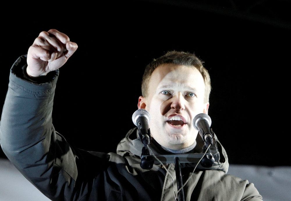 File photo of prominent anti-corruption blogger Alexei Navalny speaking to the crowd during a protest demanding fair elections in central Moscow March 5, 2012. ― Reuters pic