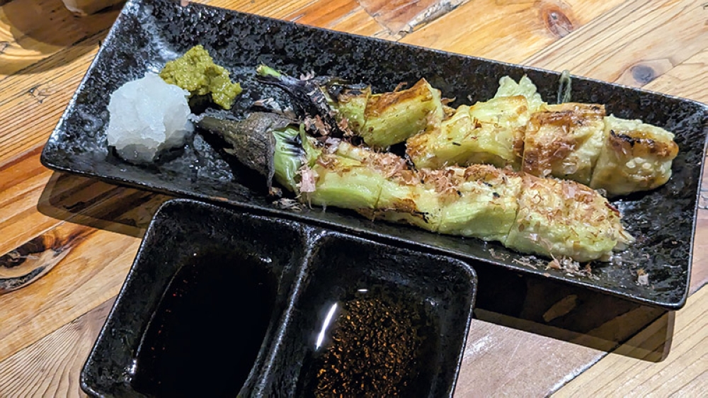 Grilled Eggplant with Ponzu sauce was a dark horse for the best dish of the night.