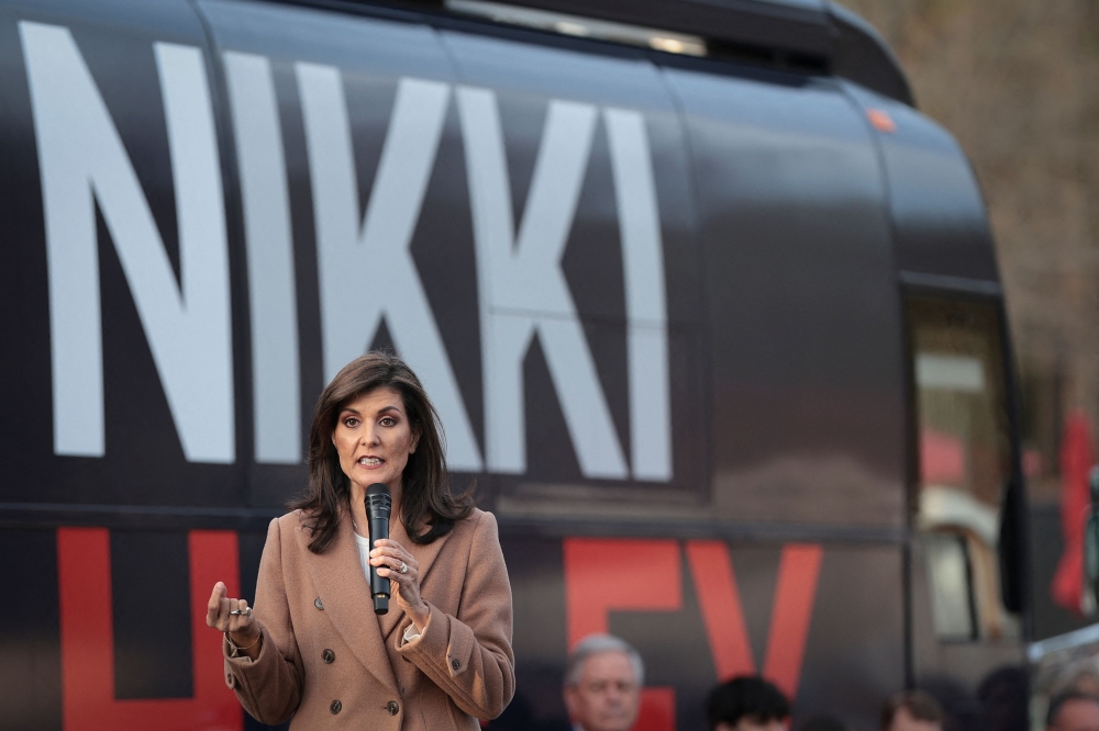 Republican presidential candidate former UN Ambassador Nikki Haley speaks during a campaign event at Sun City's Lake House on February 18, 2024 in Fort Mill, South Carolina. — AFP pic