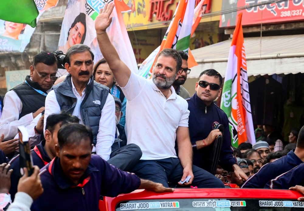 An Indian court today bailed senior opposition leader Rahul Gandhi in a defamation case brought against him for referring to the home minister as an accused murderer. — AFP pic