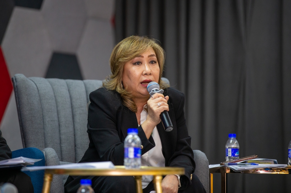 Malaysian Bar president Karen Cheah speaks at the forum titled ‘Justice and Mercy: A Forum on Reforms to the Pardons Board in Malaysia’ in Kuala Lumpur, February 20, 2024. Cheah also said guidelines, measures, and good practices were needed to ensure a pardon would not be granted without justification. — Picture by Raymond Manuel