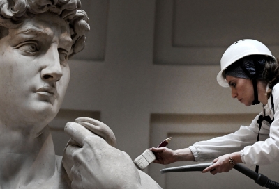 Michelangelo’s David gets spa treatment in Florence