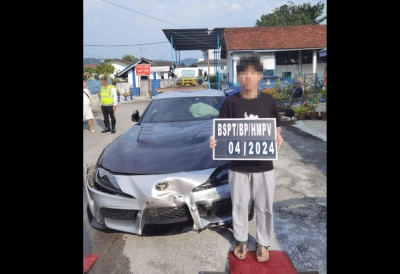 In Batu Pahat, thrill-seeker’s 37 seconds of fame ends as cops bust him for ‘drifting’ into another vehicle