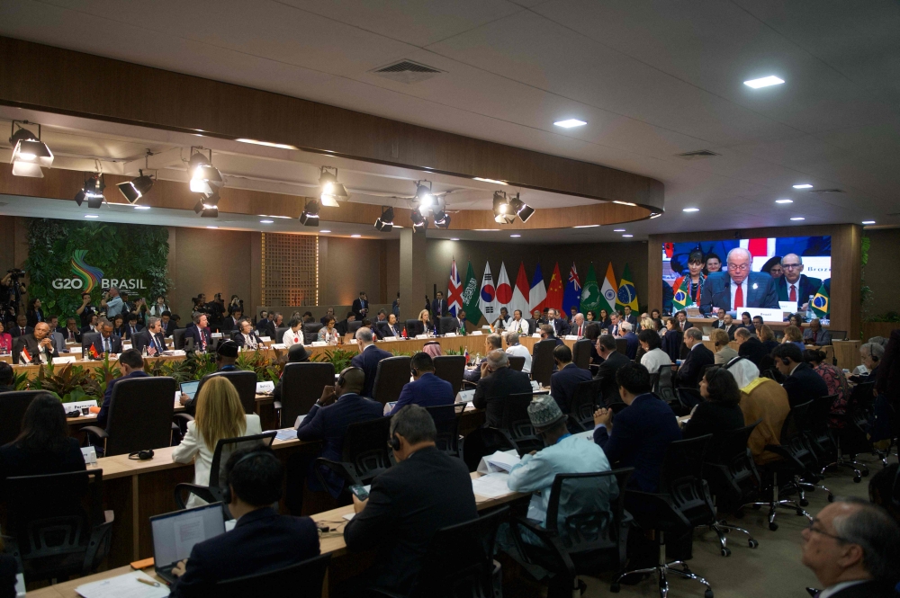 General view of the G20 foreign ministers meeting in Rio de Janeiro, Brazil, taken on February 21, 2024. — AFP pic