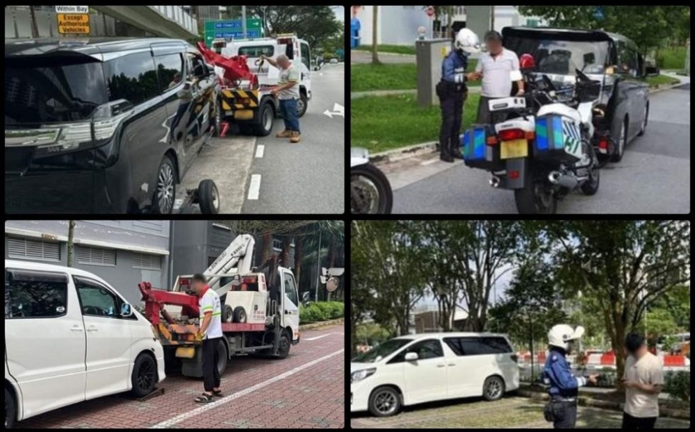 During the LTA’s recent enforcement operation, four drivers were caught providing illegal cross-border chauffeured services between Singapore and Malaysia. — Bernama pic