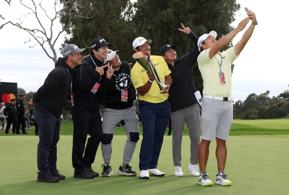 Japanese golf star Hideki Matsuyama rewrote a slice of golf history when he became the most prolific Asian-born winner on the PGA TOUR following his ninth career victory at The Genesis Invitational, a tournament hosted by Tiger Woods and the third Signature Event of the season. The 2021 Masters champion came from six strokes back to triumph by three at The Riviera Country Club to break a tie for most wins with K.J. Choi of Korea following a tournament-record final round of 9-under 62. — Getty Images pic 