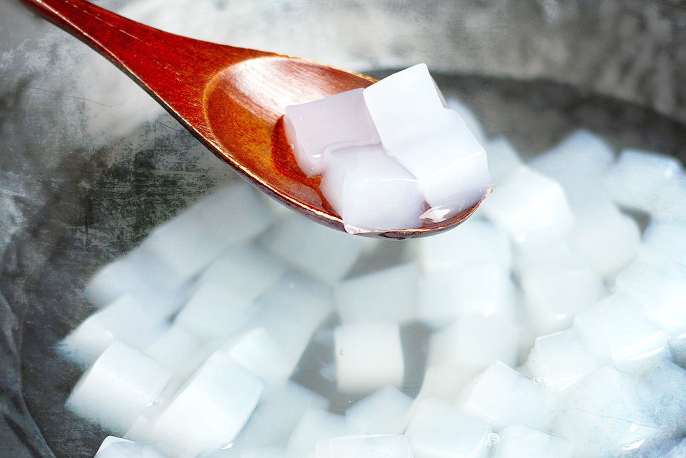 Chewy and fibre-rich 'nata de coco'.