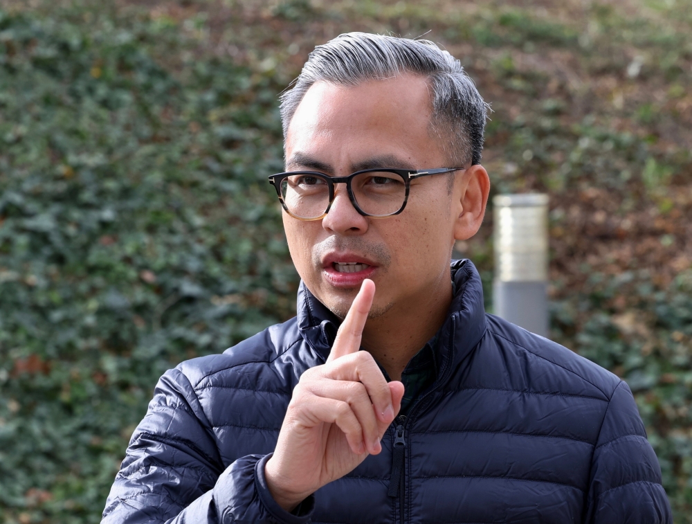 Communications Minister Fahmi Fadzil, giving an interview to Bernama and RTM, in Barcelona, Spain, February 24, 2024. — Bernama pic