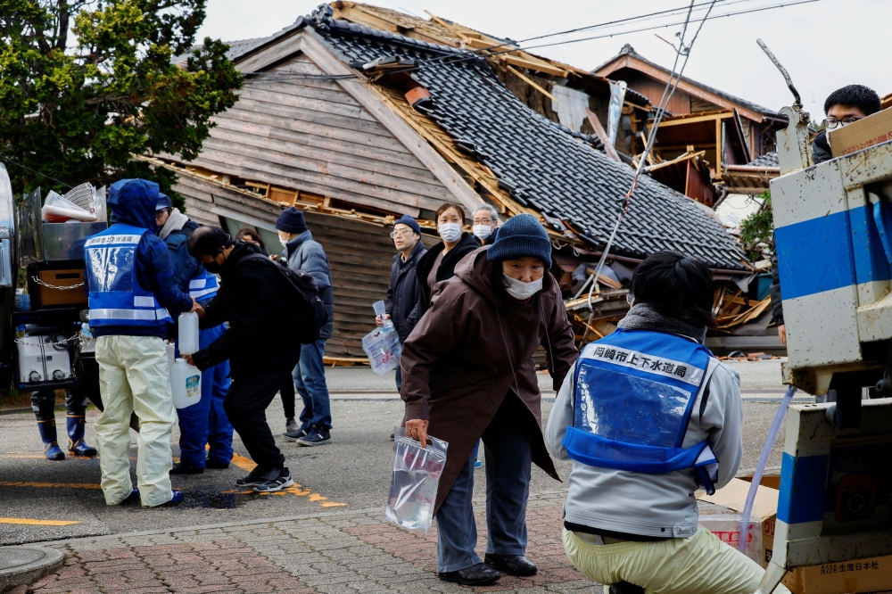 Japan will spend an additional 100 million yen rebuilding areas ravaged by a devastating New Year’s Day earthquake, its prime minister said. — Reuters pic