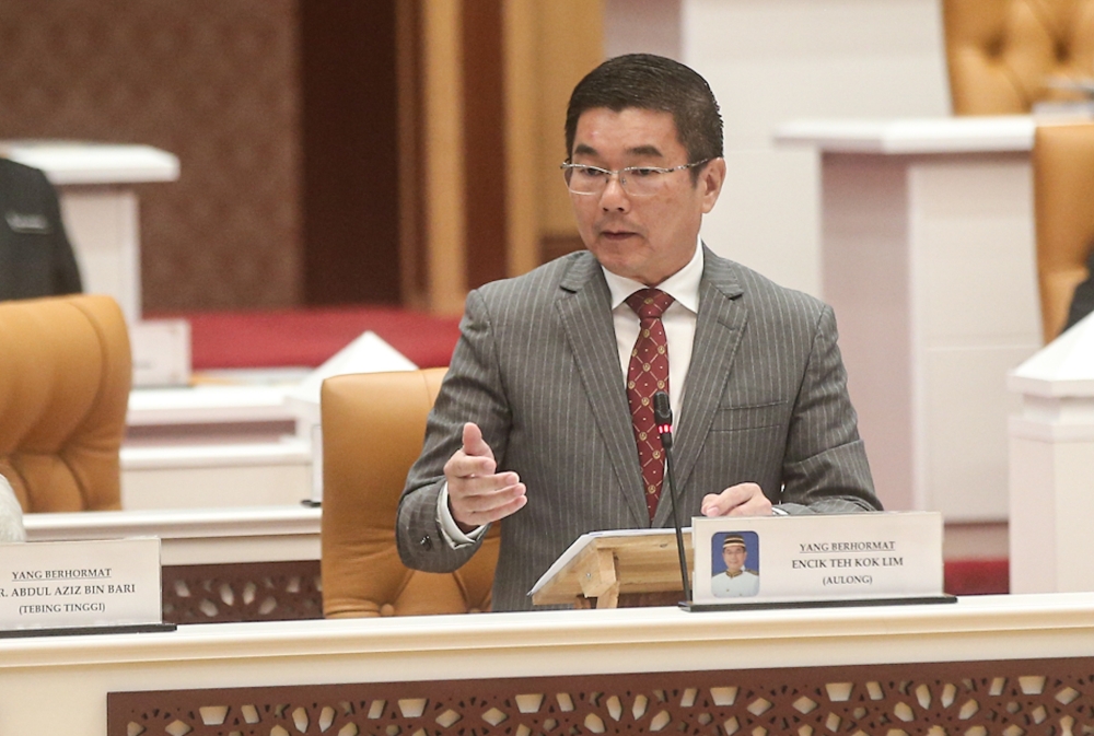 Perak Science, Environment and Green Technology Committee chairman speaks at the State Legislative Assembly in Ipoh February 26, 2024. — Picture by Farhan Najib