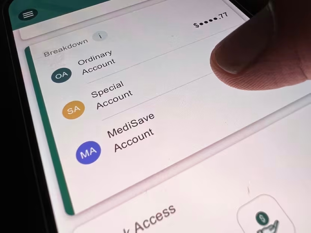 A view of a page from the CPF Mobile application. — TODAY pic