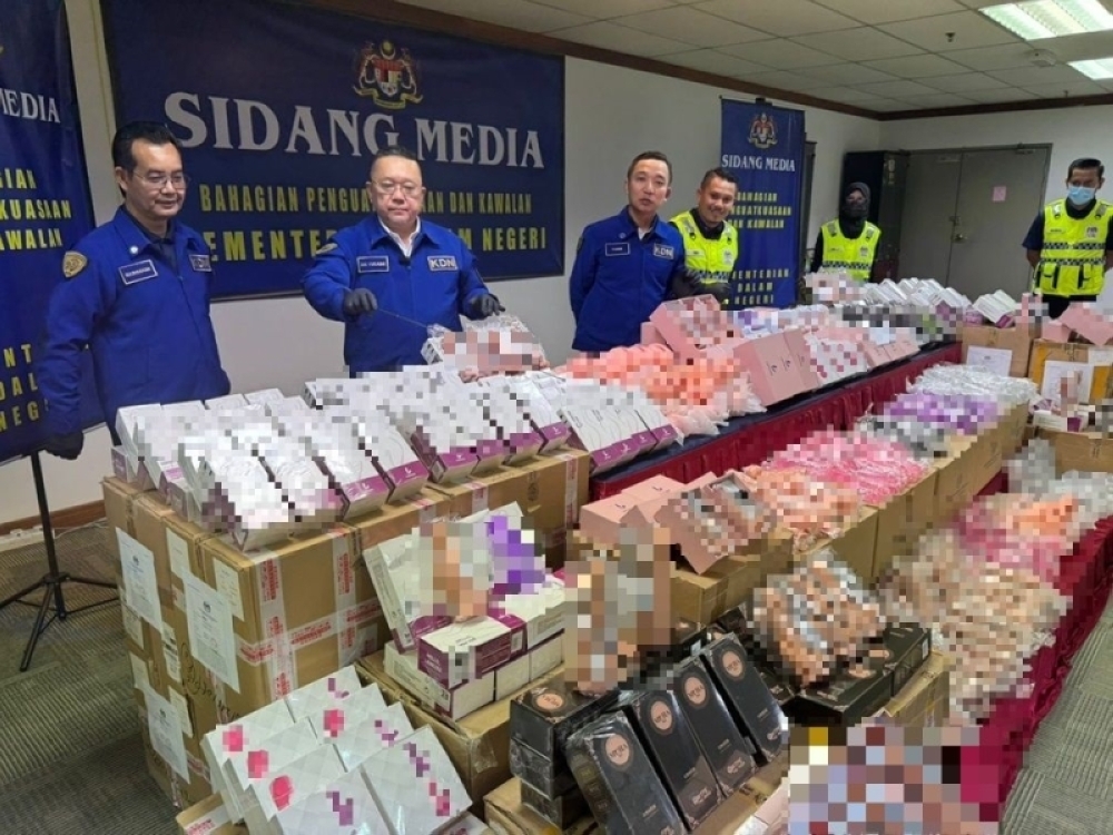 Home Ministry enforcement and control division secretary Nik Yusaimi Yussof said the latest raid in Masai, Johor had revealed that the sex toys were being sold openly to the public. — Picture by Ben Tan