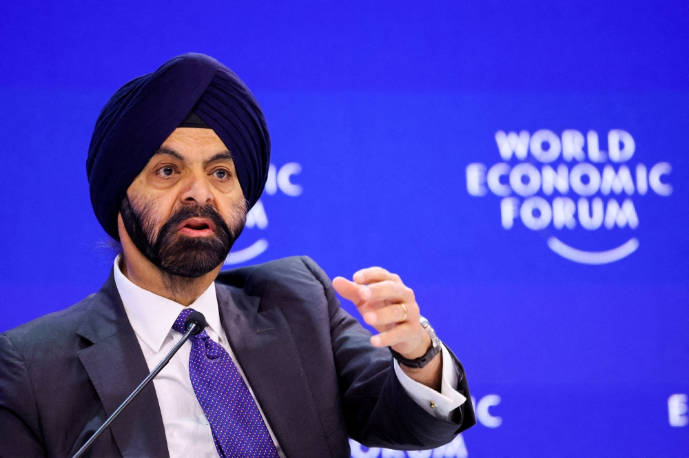 President of the World Bank Group Ajay Banga attends the 54th annual meeting of the World Economic Forum, in Davos, Switzerland, January 17, 2024. — Reuters file pic