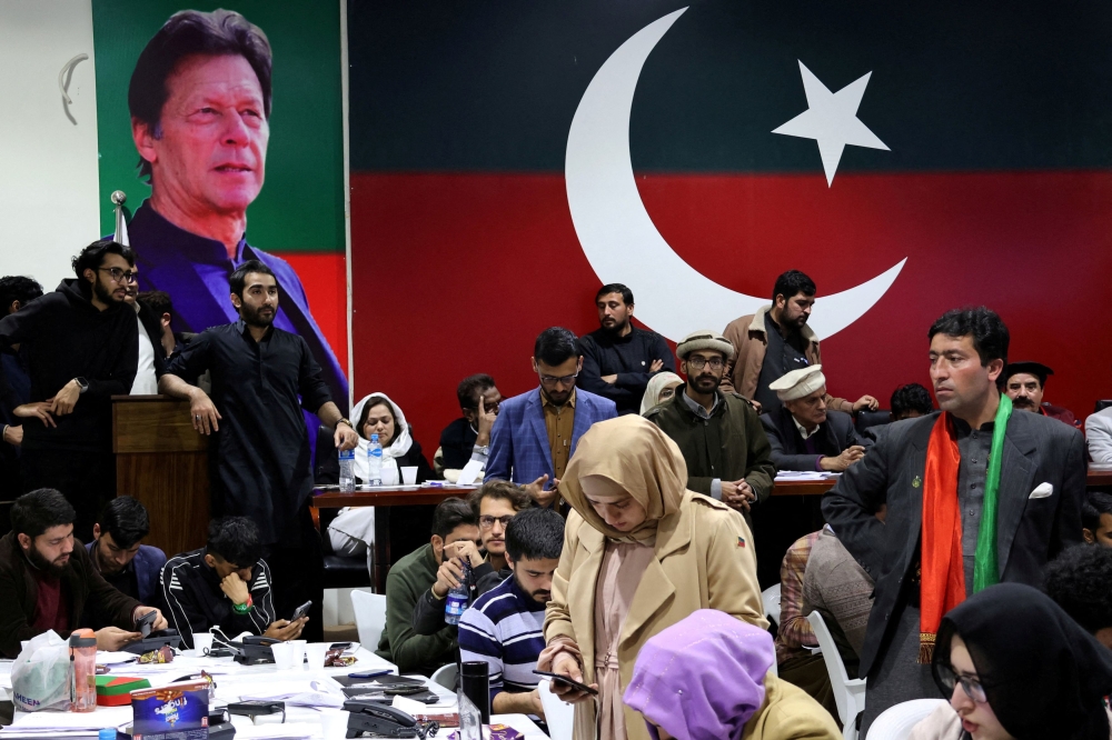 Candidates backed by Khan won the most seats but the Pakistan Muslim League-Nawaz (PML-N) and Pakistan Peoples Party (PPP), have agreed to an alliance to form a coalition government. — Reuters pic