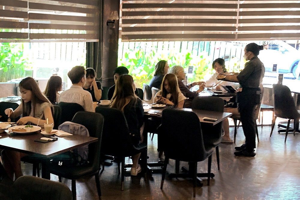 The restaurant is typically packed, especially on weekends.