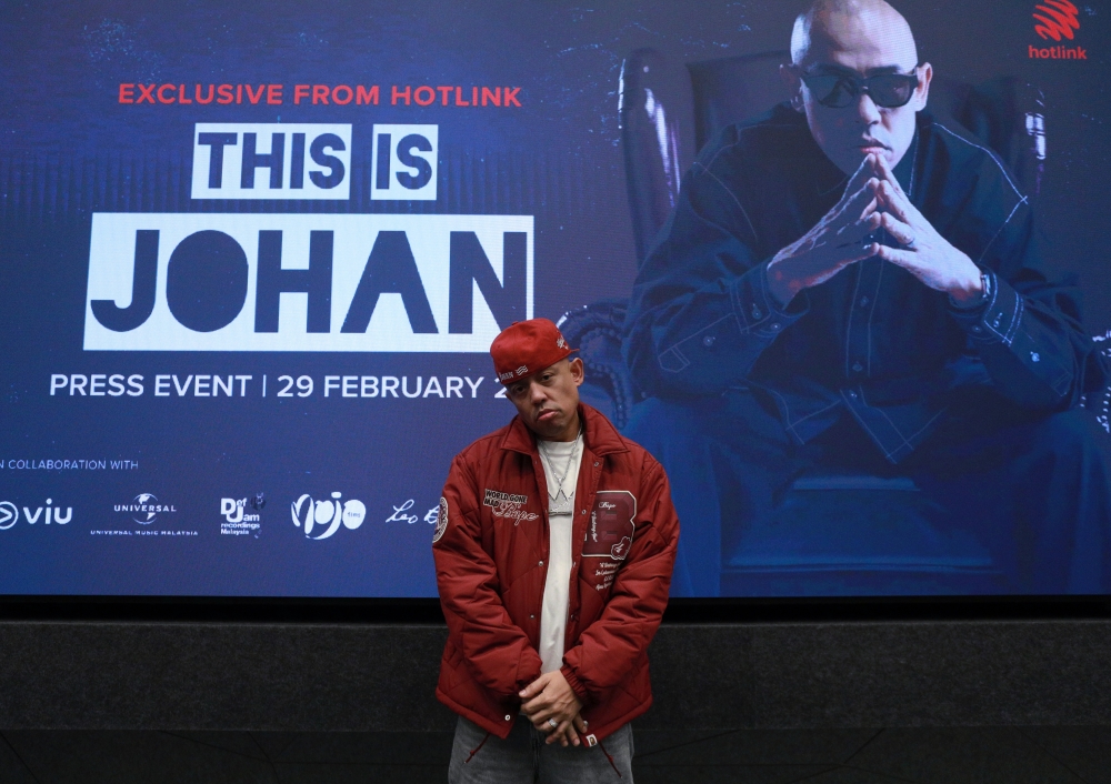 Malaysian artiste Johan Ishak, better known as Joe Flizzow, at  press conference in Kuala Lumpur March 2, 2024. — Bernama pic