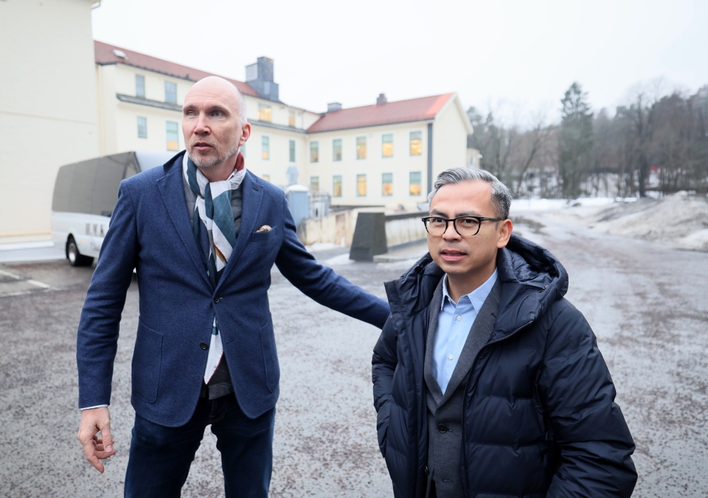 Communications Minister Fahmi Fadzil during his visit to Norwegian Radium Hospital in Oslo March 2, 2024. ― Bernama pic