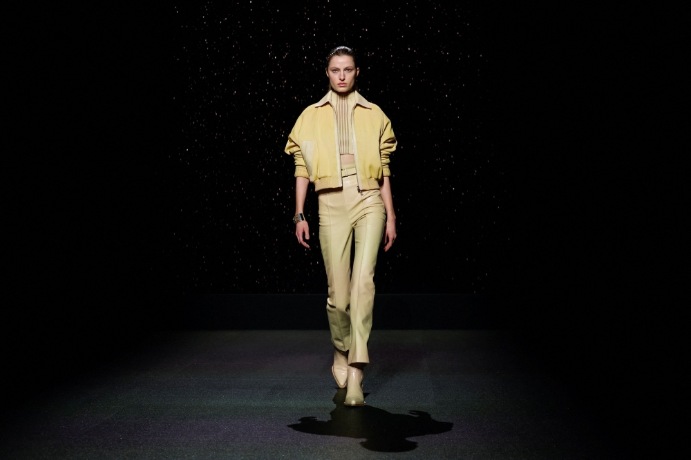 A model presents a creation by designer Nadege Vanhee-Cybulski as part of her Fall-Winter 2024/2025 Women's ready-to-wear collection show for fashion house Hermes during Paris Fashion Week in Paris, France, March 2, 2024. — Reuters pic