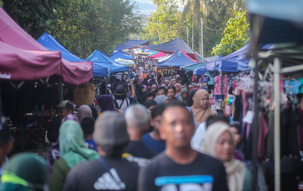 There are some 300 traders from Perak, Kedah and Penang trading at the market that has been in operation for two decades. — Picture by Farhan Najib