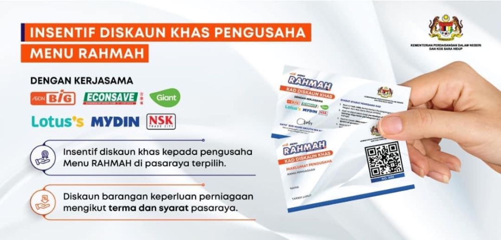 Fuziah Salleh clarified that the cards cannot be immediately issued upon online application, as the ministry must first verify that the restaurant indeed offers Menu Rahmah at the RM5 price set by the government. This is to prevent any instances of profiteering through the use of subsidised food items.