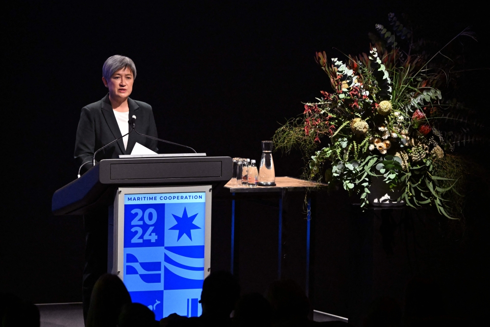 Australia’s Foreign Minister Penny Wong speaks during the opening of the Australia-Asean summit in Melbourne today. — AFP pic