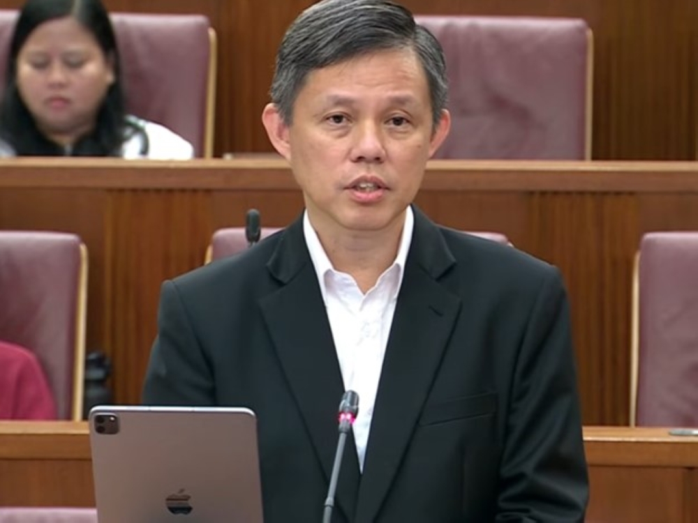 Education Minister Chan Chun Sing speaking about MOE’s lessons on the Israel-Hamas war on March 4, 2024. — TODAY pic