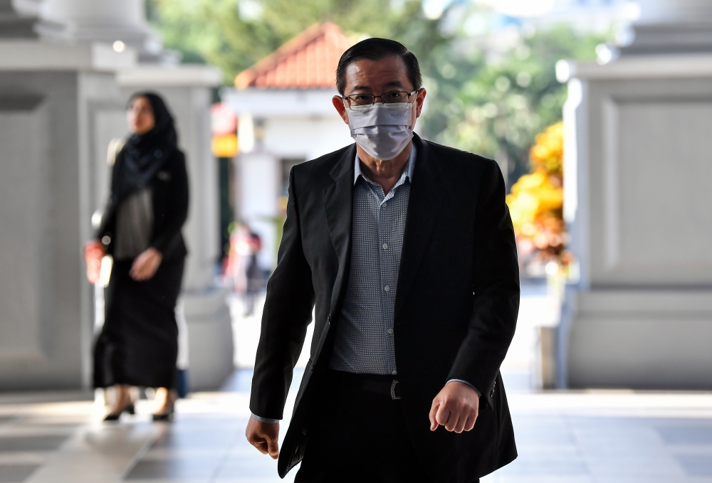 Lim Guan Eng pictured at the Kuala Lumpur Court Complex, March 4, 2024. — Bernama pic  