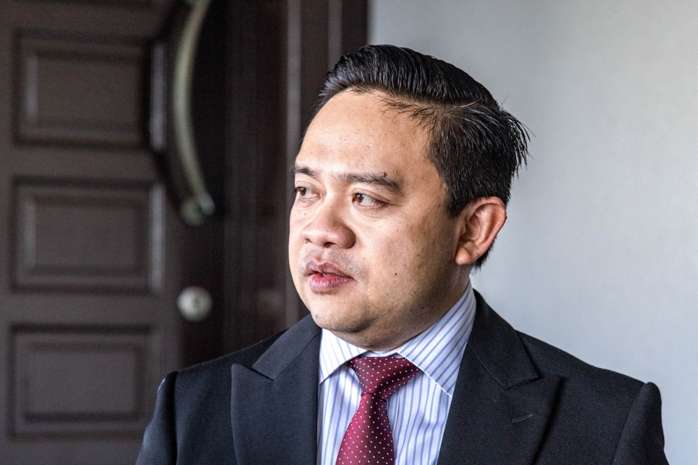 During his turn to debate on February 28, Wan Saiful admitted that he did utter a paragraph which said, 'Corrupt meant abuse of power'. — Picture by Firdaus Latif