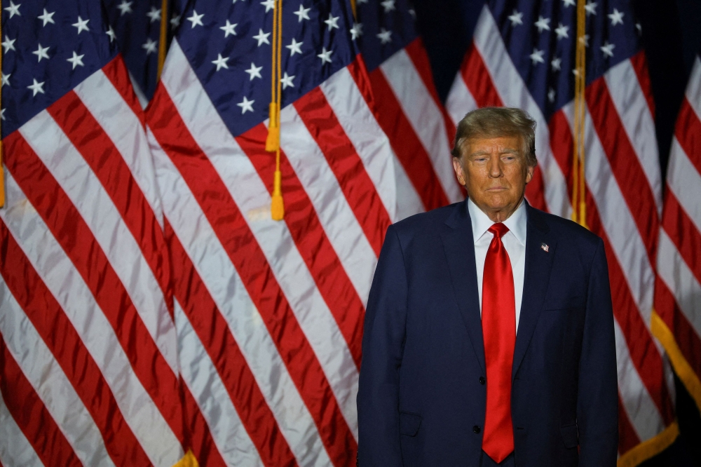 Republican presidential frontrunner Donald Trump expressed his support for Israel’s war in Gaza yesterday. — Reuters pic