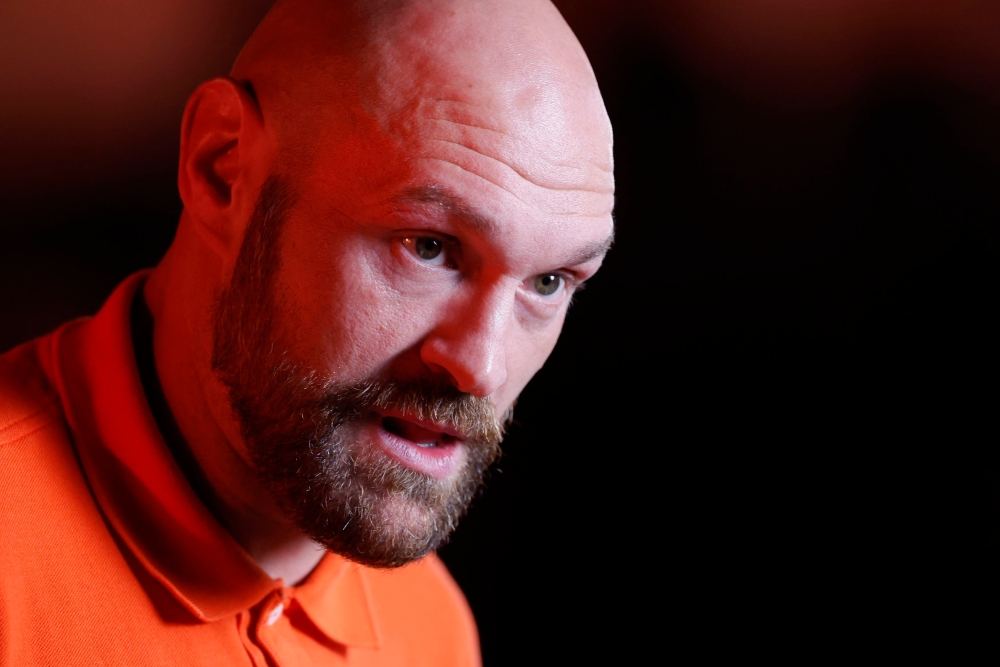 Tyson Fury during an interview ahead of the fight between Antony Joshua and Francis Ngannou. — Action Images via Reuters/Andrew Couldridge pic