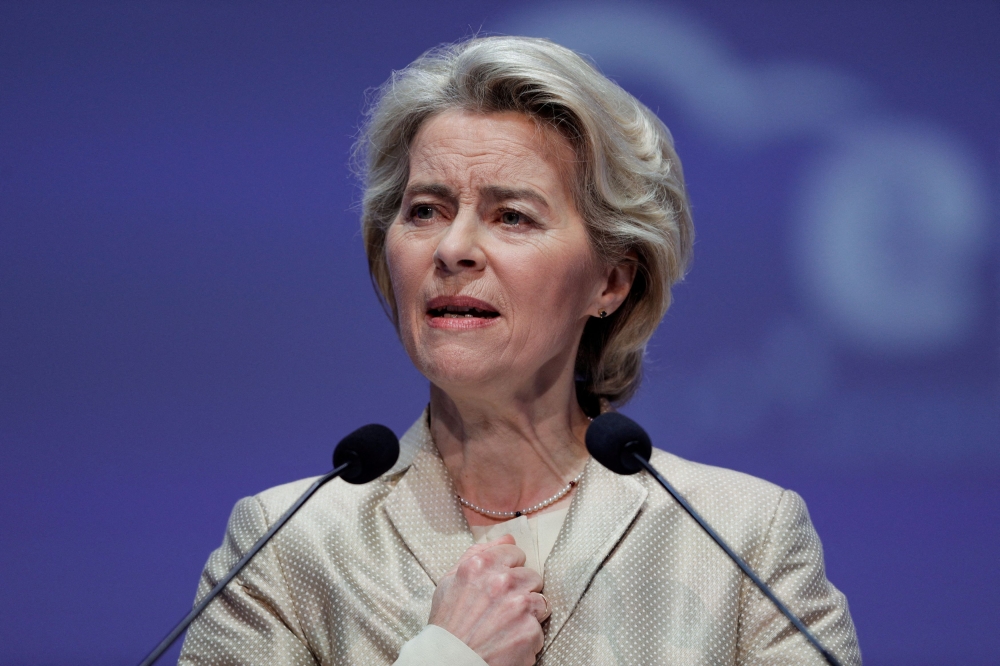 Speaking at the party caucus in Bucharest, European Commission President Ursula von der Leyen listed the war in Ukraine, the crisis in Gaza destabilising the Middle East, and the raise of China as key challenges ahead for the 27-nation EU. —  Inquam Photos via Reuters