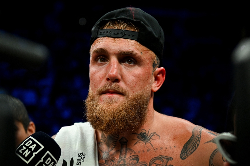Jake Paul is seen after winning his fight against Ryan Bourland at the Coliseo de Puerto Rico, San Juan March 2, 2024. — Reuters pic  
