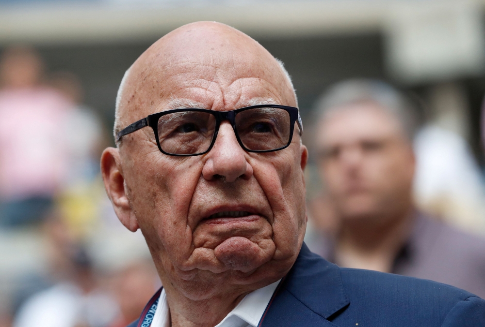 Rupert Murdoch, 92, got engaged to his girlfriend, Elena Zhukova, a spokesman said yesterday, which would mark his fifth trip down the aisle. — Reuters pic